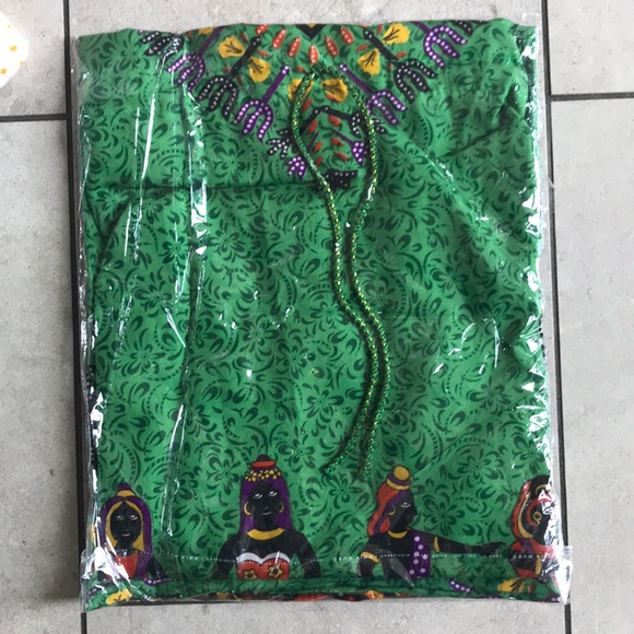 Made in India Bohemian Caftan Beach Cover Up Dress - Picture 3 of 3